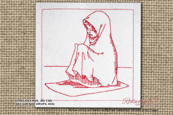 Female Muslim Praying on the Carpet