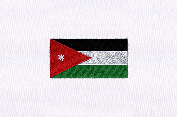 Flag of Jordan Embroidery Design
