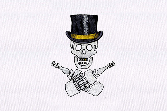 Hat Skull with Rum Design