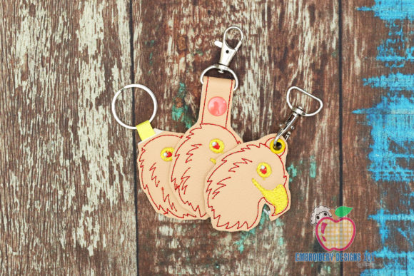 Head of an Eagle ITH Keyfob