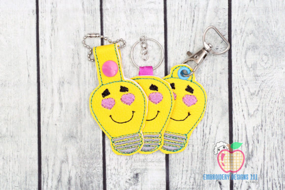 Light Cartoon ITH Key Fob Pattern