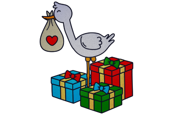 Stork Bringing Gifts