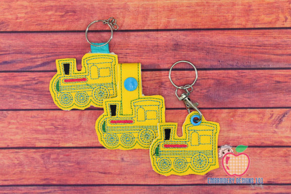 Vintage Steam Train ITH KeyFob Snaptab